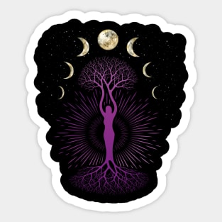 Phase Depression Moon Phase Mood Yoga Gift Sticker